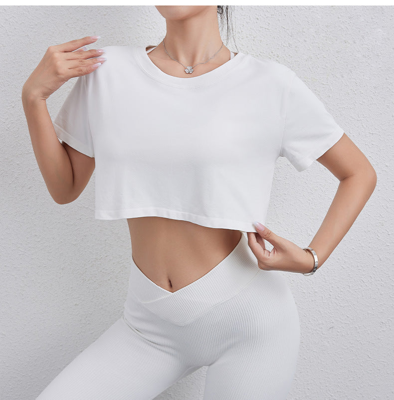 Cropped Short Sleeved T Shirt