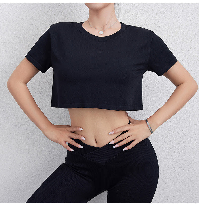 Cropped Short Sleeved T Shirt